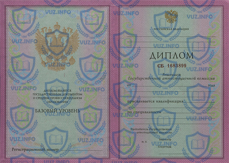 Диплом техникума, колледжа 1997 1998 1999 2000 2001 годов